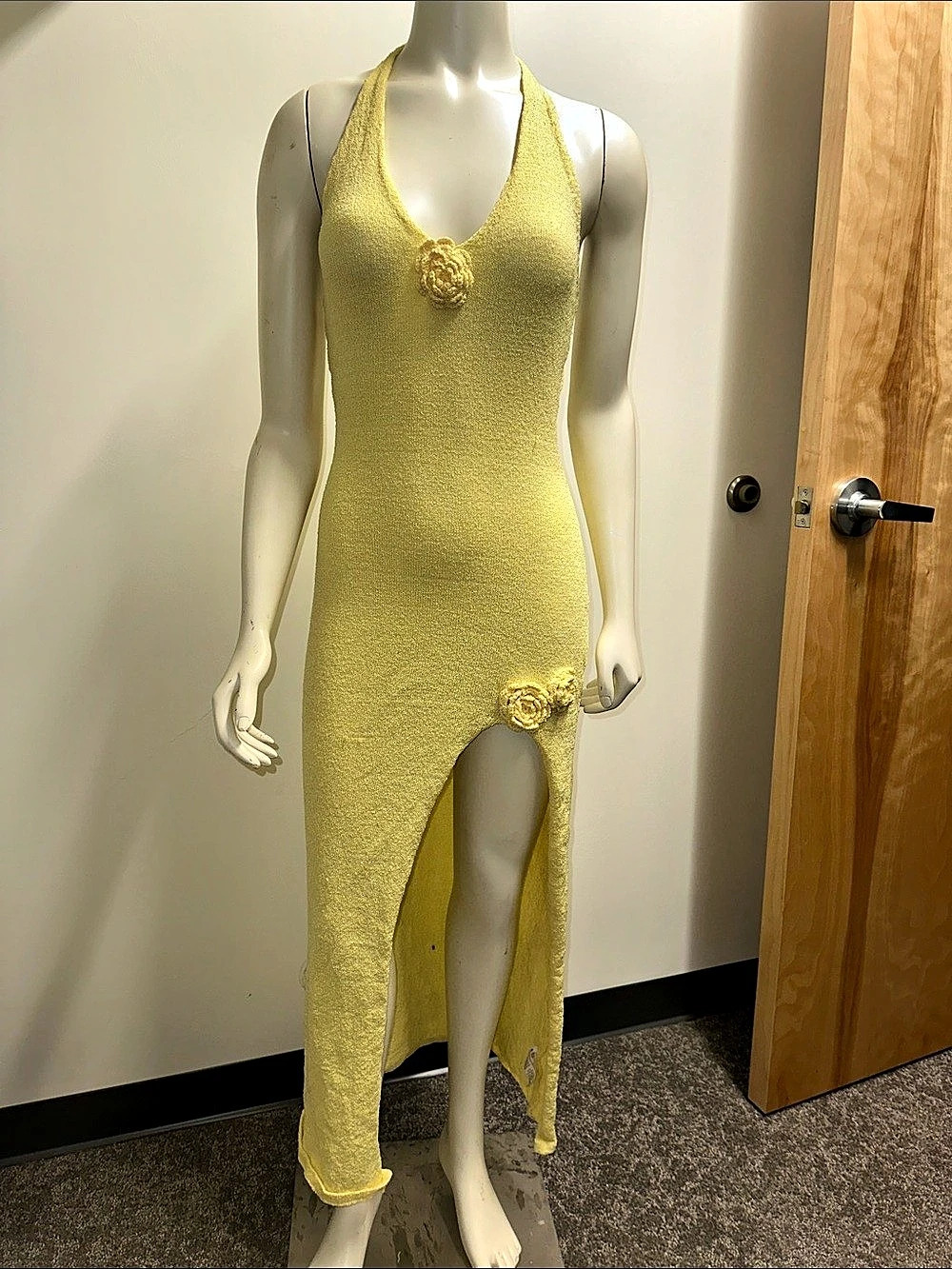 Yellow Halter Maxi Dress